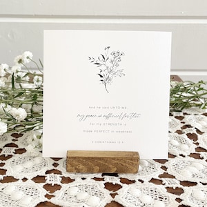 Ensemble de cartes bibliques florales botaniques noires et blanches