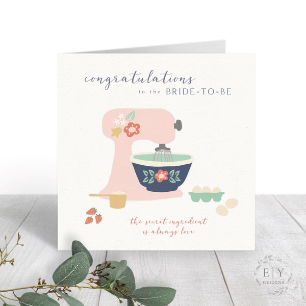 Bridal Shower Card | Bride-to-be | Cute Mixer Bridal Shower Card