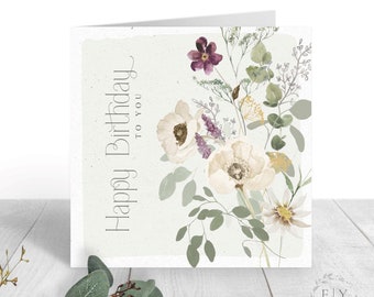 Wildflower Birthday Card | Friend Birthday Card | Birthday Card for Her | Birthday Card for Anyone