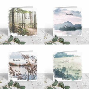 Lot de 8 cartes de condoléances | Carte de sympathie