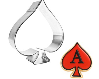 Spade 3.5'' Cookie Cutter Metal Poker Game Party Treats Sandwiches | Cookie Cutters