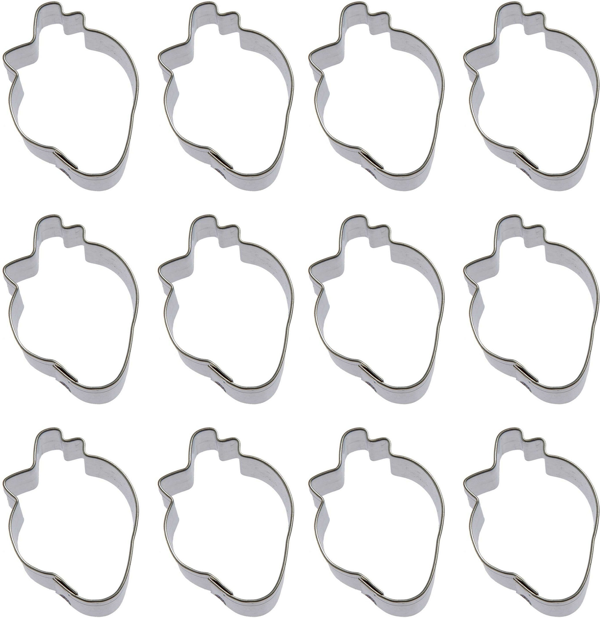 1 Dozen (12) Mini 1.5 inch Strawberry Cookie Cutters