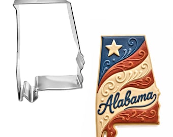 Alabama State 4'' Cookie Cutter Metal School United States Cookie Cutters