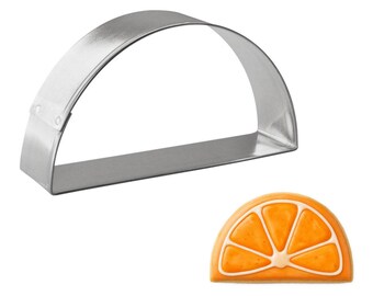 Half Circle 3.75'' Taco Lemon Orange Lime Cookie Cutter Metal | Cookie Cutters