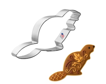 Beaver 4'' Cookie Cutter Metal Woodland Animal | Cookie Cutters