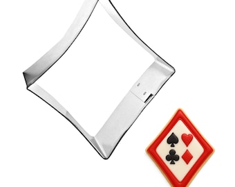 Diamond 3.25'' Cookie Cutter Metal Poker Game Party Treats Sandwiches | Cookie Cutters