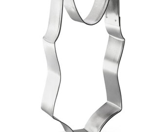 One Piece Bathing Suit Lingerie Swimwear 4'' Cookie Cutter Metal | Cookie Cutters