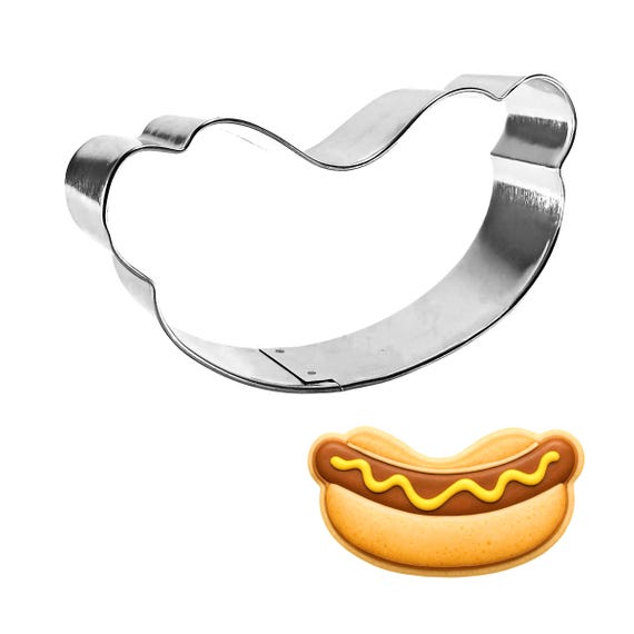 Hot Dog 4.25" Cookie Cutter | Metal BBQ Party Treat
