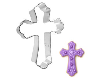 Fancy Cross 5'' Cookie Cutter Metal | Cookie Cutters