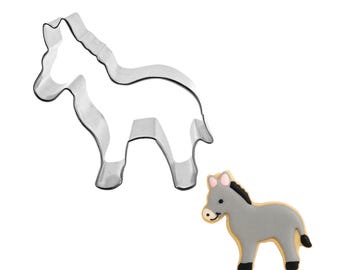 Donkey Cookie Cutter 3.75'' Metal Zoo Animal Birthday Party | Cookie Cutters