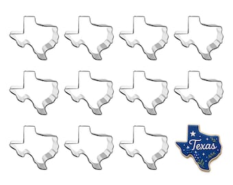 1 Dozen 12 Mini Texas State 1.75'' Cookie Cutter United States Wedding Party Favors
