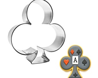 Club 3.25'' Cookie Cutter Metal Poker Game Party Treats Sandwiches | Cookie Cutters