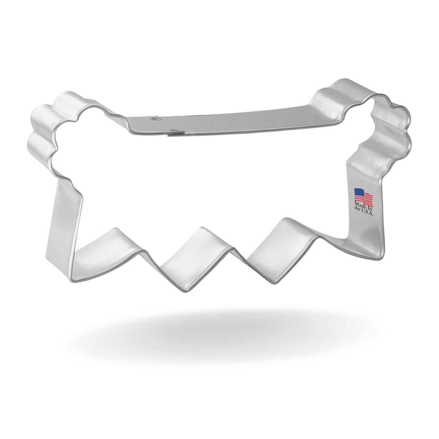 Four Flag Banner 4'' Cookie Cutter Metal | Cookie Cutters