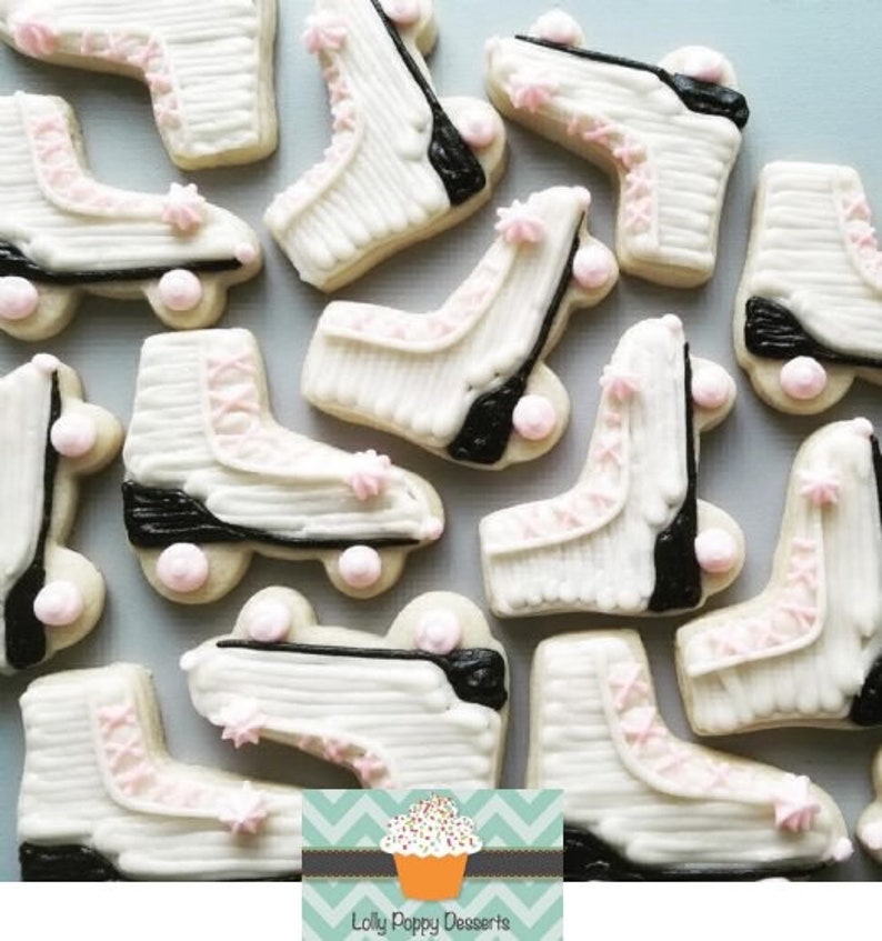 Decorated Roller Skate Cookies