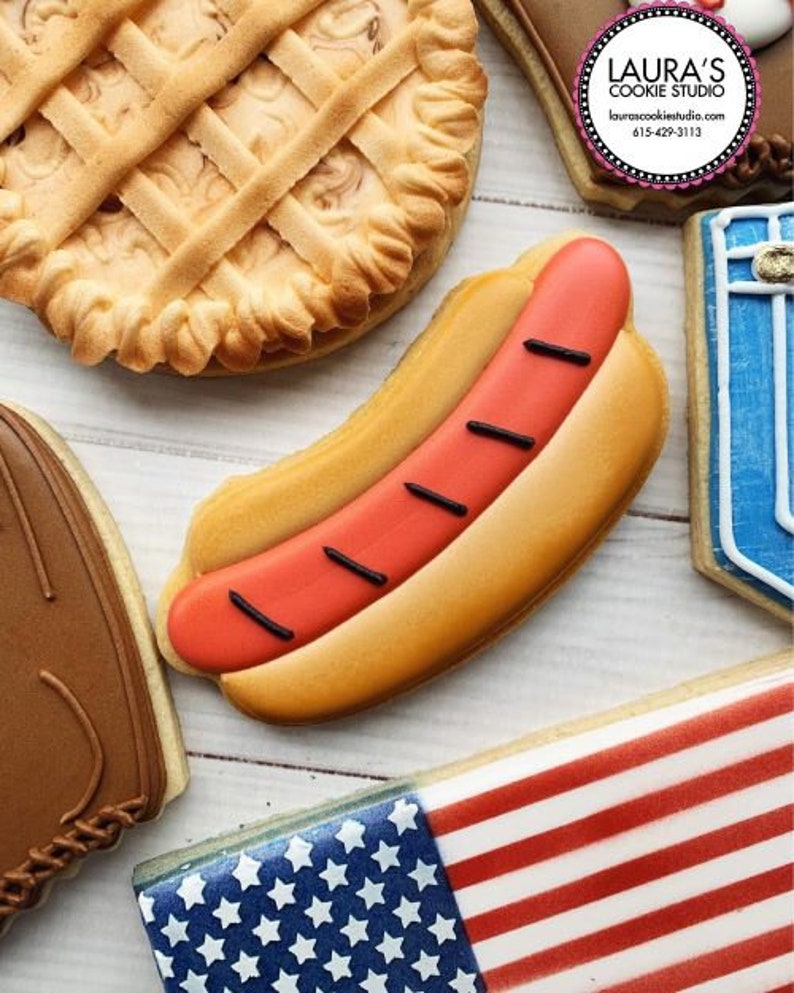 Hot Dog 4.25" Cookie Cutter | Metal BBQ Party Treat image 6
