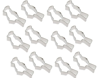 1 Dozen 12 Mini Cardinal Bird 2''  Cookie Cutters Party Favors Metal