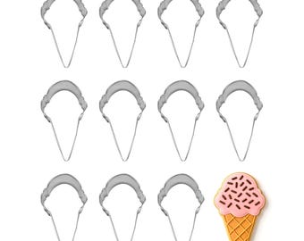 1 Dozen 12 Ice Cream Cone Cookie Cutter Metal Freshie