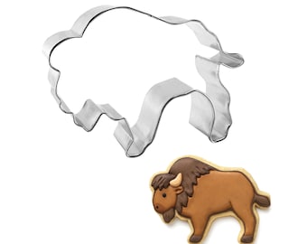 Buffalo Bison 4'' Cookie Cutter Metal Western Animal Birthday Party Sandwiches | Cookie Cutters