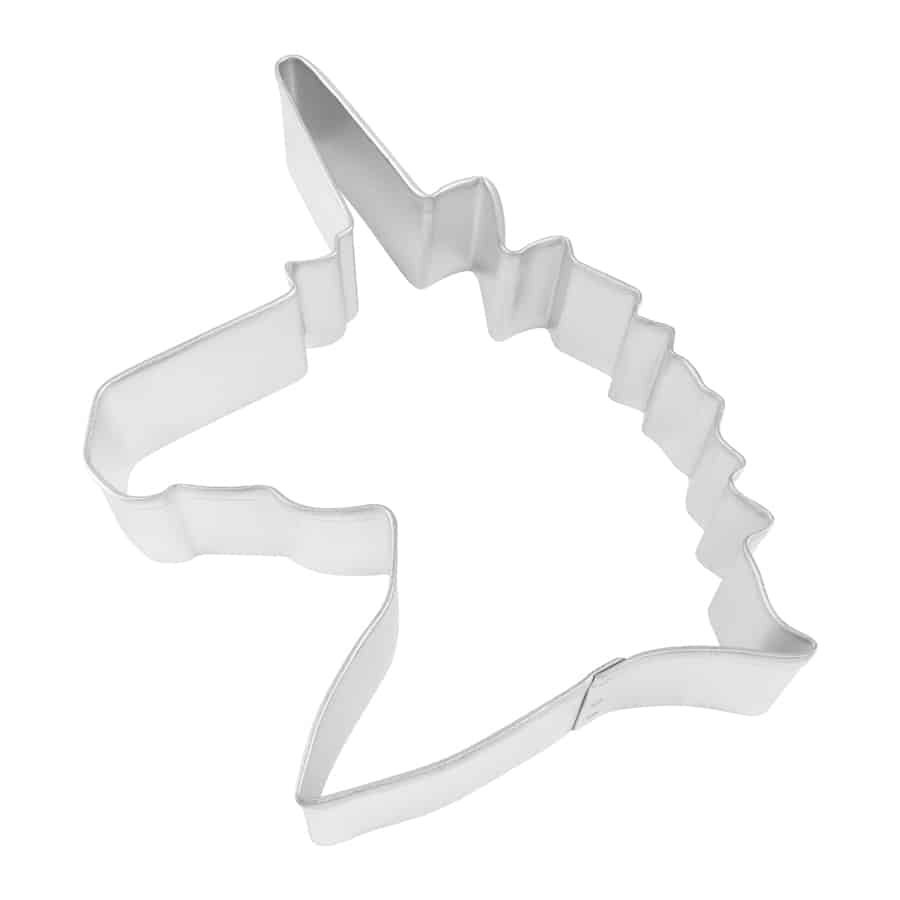 Unicorn Head Cookie Cutter 4.75'' Metal