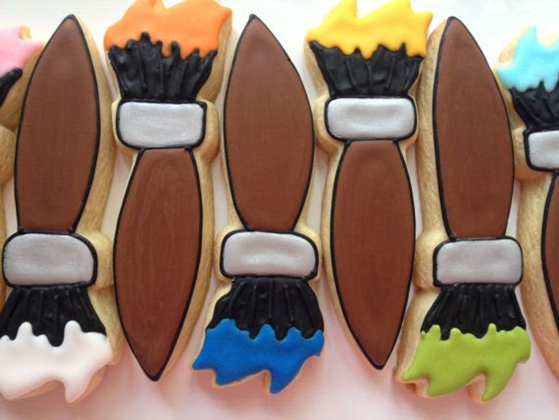 Paint Brush Cookie Cutter 5'' Metal Etsy