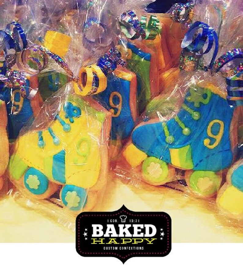 Decorated Roller Skate Cookies