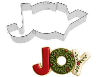 JOY word Cookie Cutter Christmas Cookies 4.5'' NEW! Holiday Baking Metal | Cookie Cutters