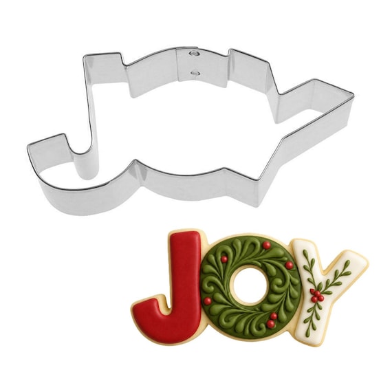 JOY word Cookie Cutter Christmas Cookies 4.5'' NEW! Holiday Baking Metal | Cookie Cutters