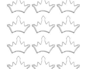 1 Dozen 12 Crown Tiara 5'' Cookie Cutter Metal Princess Queen Royal Freshies
