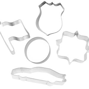5 Piece Hwy Route 66 Race Car Flag NASCAR Cookie Cutter Set Metal | Cookie Cutters