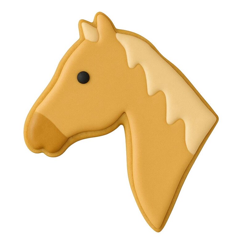 Juego de 7 cortadores de galletas de metal con forma de caballo y animales de granja/rancho. imagen 2