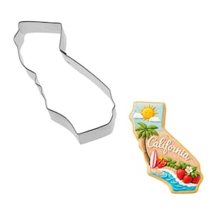 California State 4'' Cookie Cutter Metal School Graduation United States Cookie Cutters