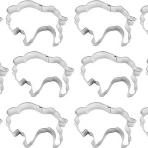 1 Dozen 12 Buffalo Cookie Cutter Set - 4&quot; Metal Animal Cookie Cutters