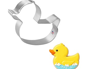 Rubber Ducky Duckling Cookie Cutter 3.75'' Metal Bird Animal Baby Shower Sandwiches | Cookie Cutters