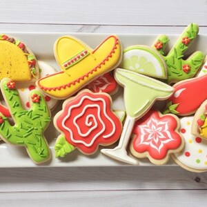 9 Piece Fiesta Pinata Cookie Cutter Set Mexican Cinco de Mayo Metal Birthday Party Cookie Cutters image 2