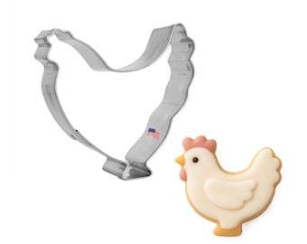 Mini Hen Rooster Chicken 1.75'' Cookie Cutter Metal Farm Fair Birthday Party | Cookie Cutters