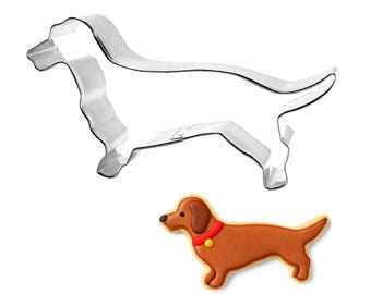 Dachshund Wiener Dog 5'' Cookie Cutter | Metal Pet Treat Bakery