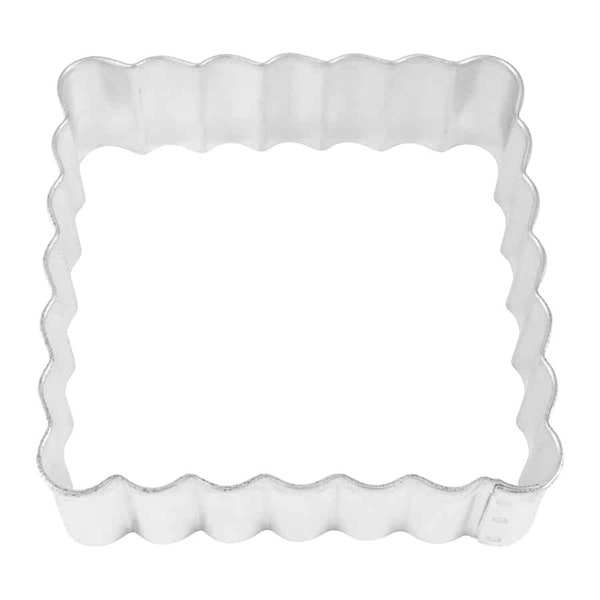 Fluted Scalloped Square 2.75'' Cookie Cutter Metal | Cookie Cutters