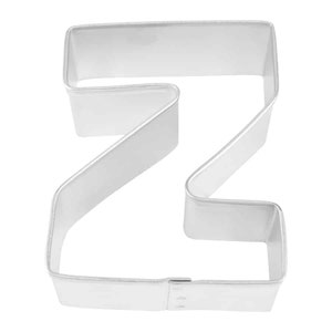 Upper Case Alphabet Letter Z 2.75&#39;&#39; Metal Cookie Cutter | Birthday Letter Cookie Cutters | School Word Cookie Cutters | Cookie Cutters