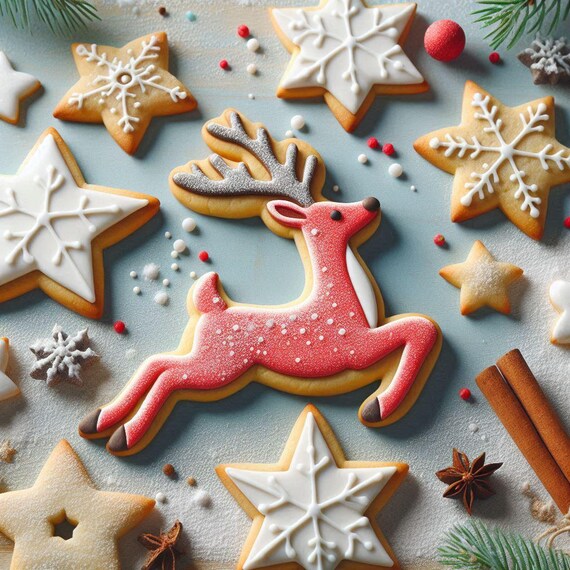 Reindeer Deer Christmas 5'' Cookie Cutter Metal Cookie Cutters