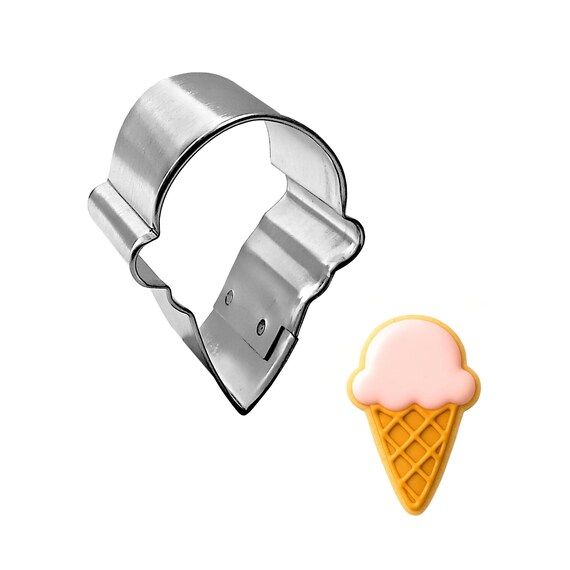 Mini Ice Cream Cone 2'' Cookie Cutter Frozen Yogurt Dessert Birthday Sugar Cookie Cutters