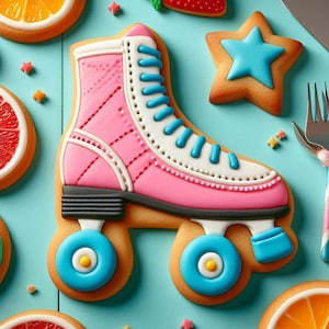 Roller Skate Cookie Cutter 3.75&#39;&#39; Metal 80&#39;s Birthday Party | Cookie Cutters