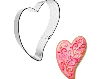 Folk Primitive Heart 3.25'' Cookie Cutter Metal Love Valentine | Cookie Cutters