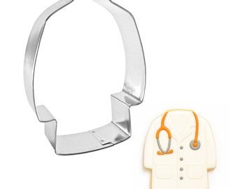 Lab Coat Trench Pea Coat 4'' Cookie Cutter | Medical Doctor, Nurse, Vet, Dentist