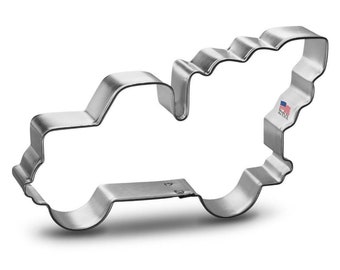 Truck with Tree Cookie Cutter 5&#39;&#39; Metal Vintage Christmas | Birthday Party Cookie Cutter | Vehicle | Cookie Cutters