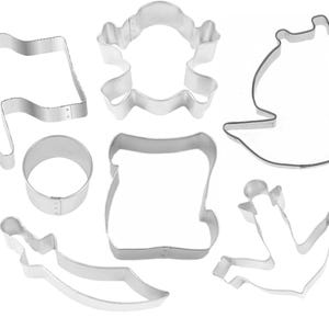7 Piece Pirate Cookie Cutter Set Treasure Map Metal | Cookie Cutters