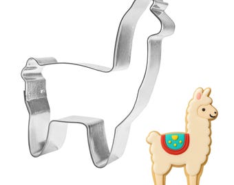 Alpaca Llama Cookie Cutter 4'' Metal Farm Ranch Animal Birthday Party Sandwiches | Cookie Cutters