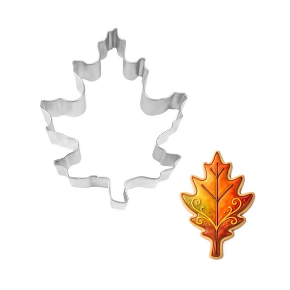 Oak Leaf Cookie Cutter | 5'' Metal Fall Baking