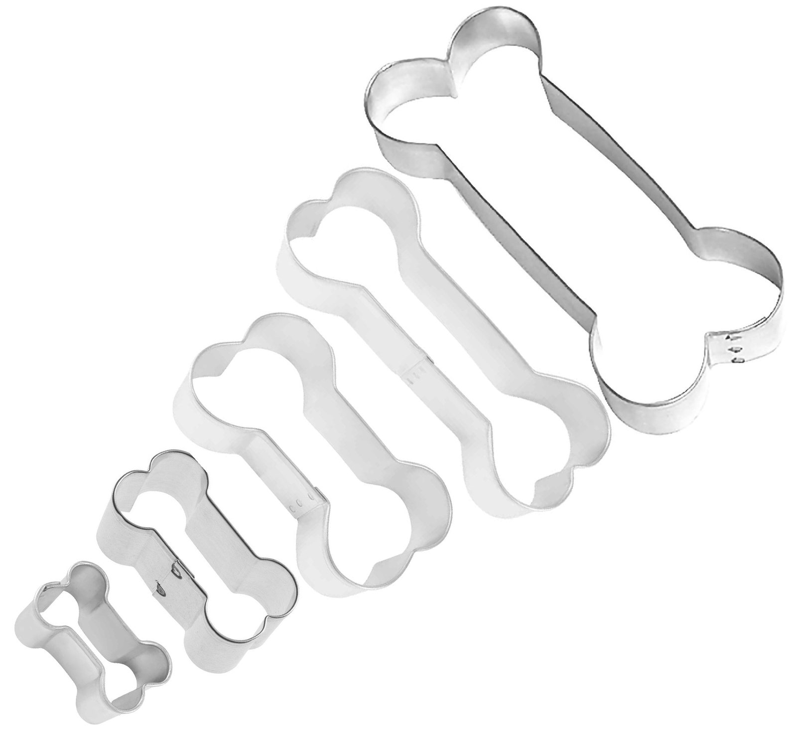 5 Piece Dog Bone Treat Cookie Cutters Set NEW Puppy Metal Etsy