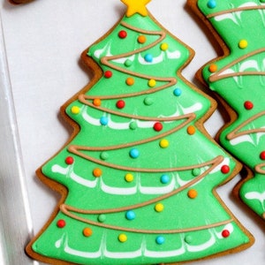 Decorated Christmas Tree Cookies