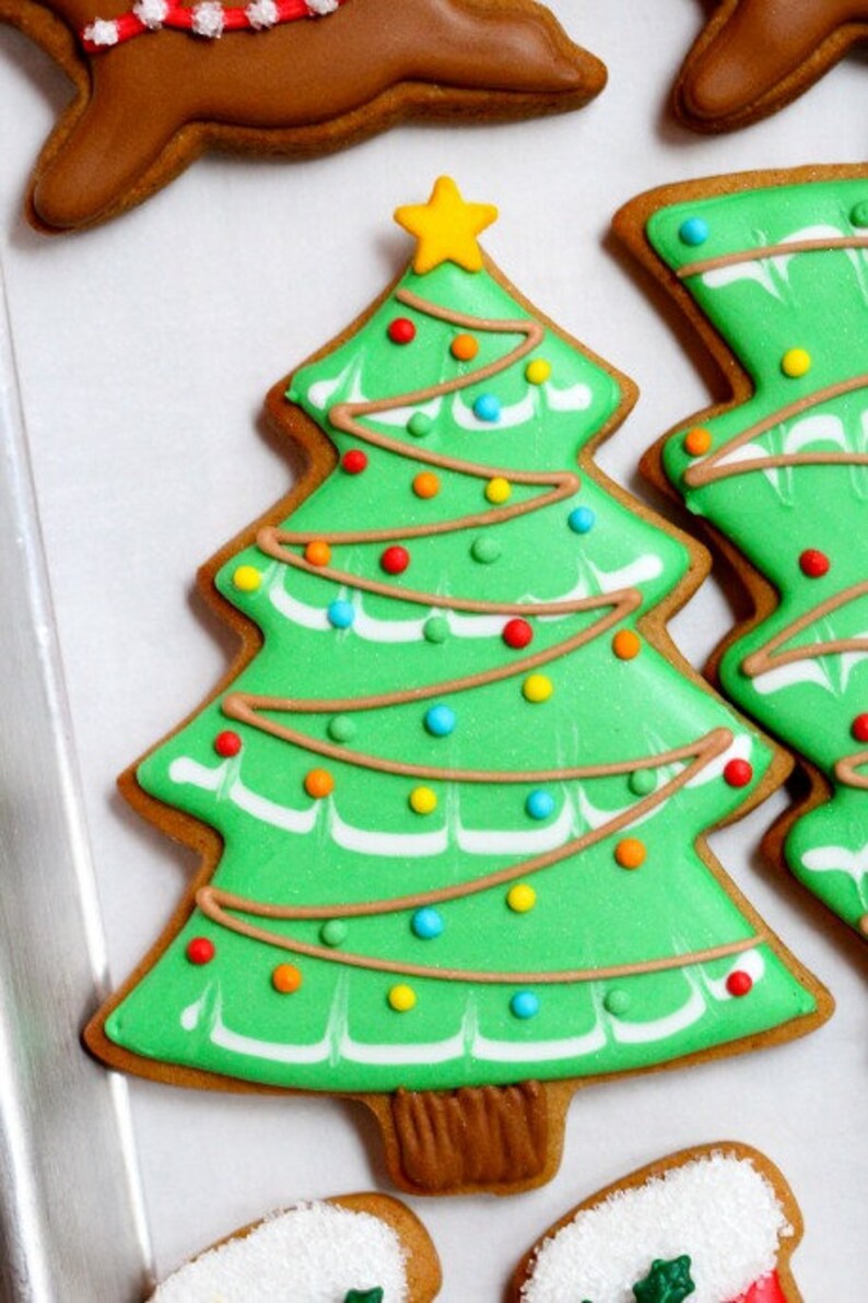 Decorated Christmas Tree Cookies